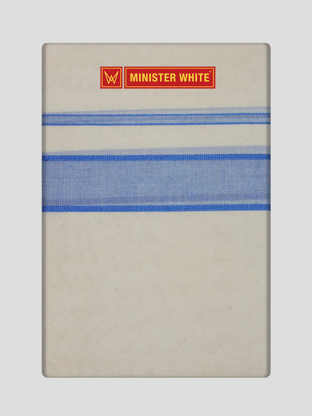 Men's Cotton Kara Sky Blue Fancy Border Double Layer Dhoti Uppala