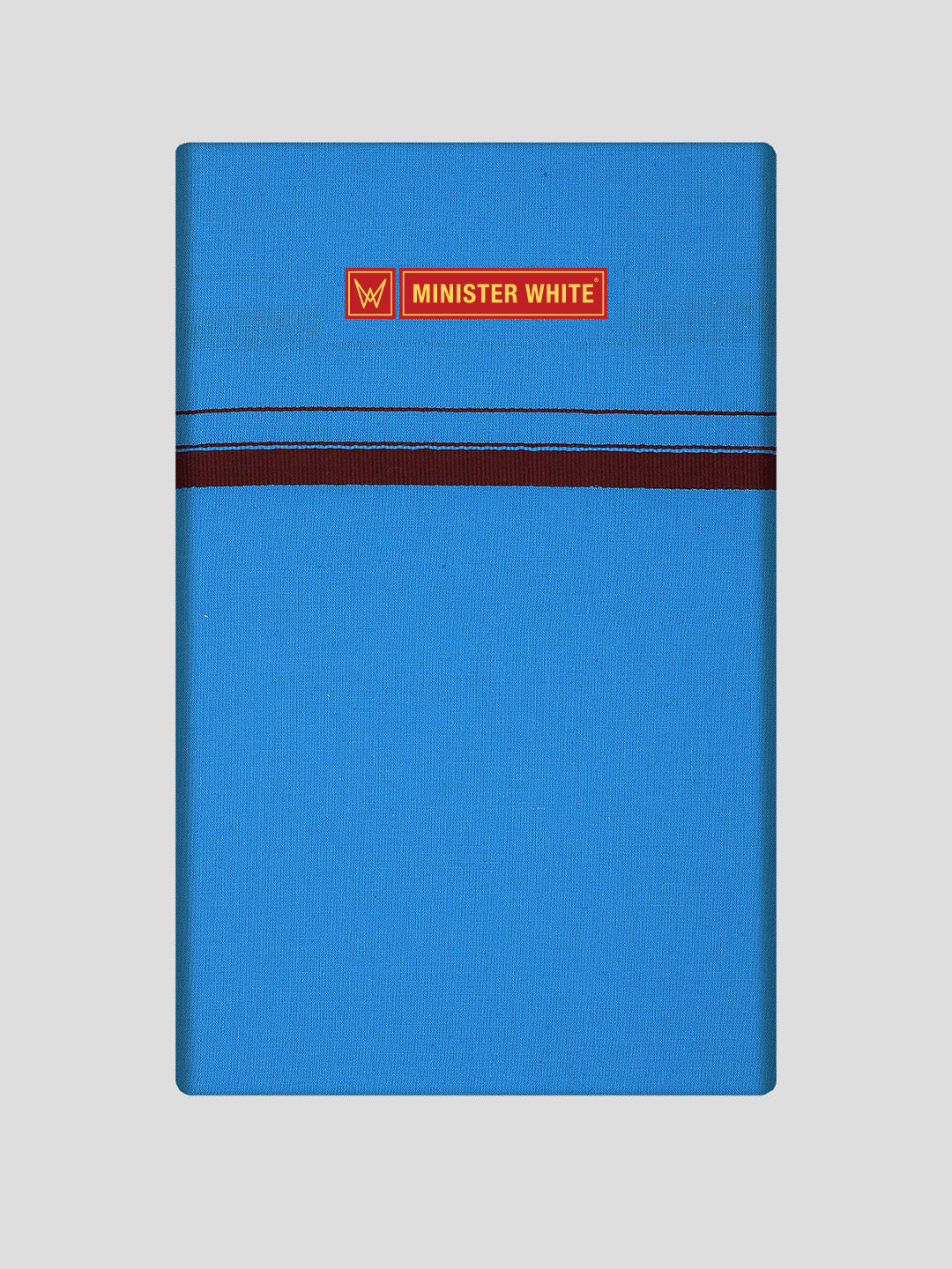 Men's Cotton Light Blue Color Single Layered Dhoti with Assorted Border Harban