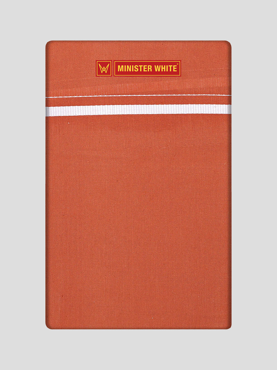 Men's Cotton Medium Kavi Single Layered Dhoti with Assorted Border Karunsagar