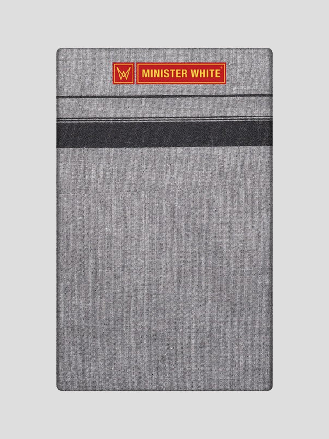 Men's Cotton Single Layered Dhoti with Black Border Jason