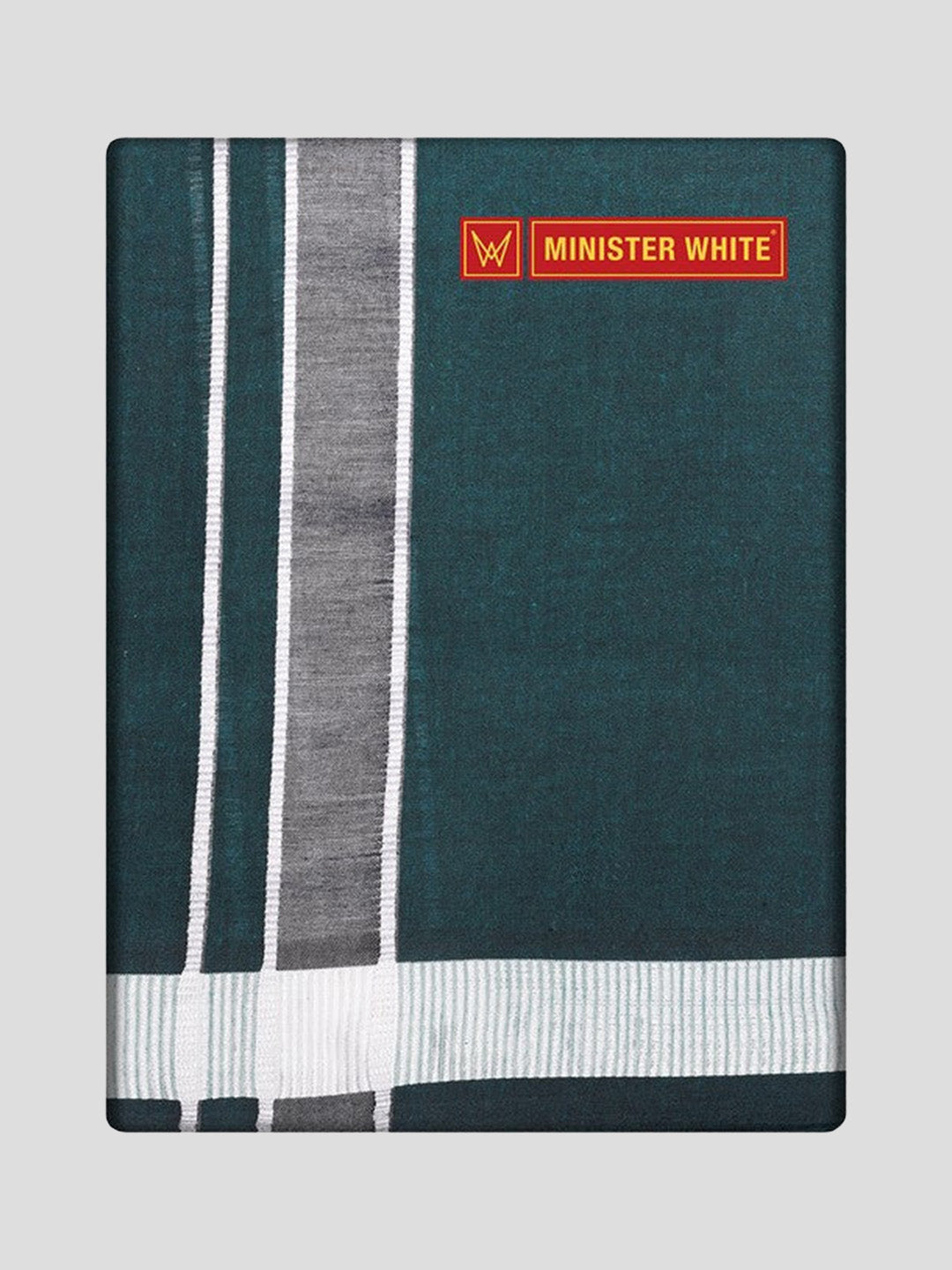 Men's Cotton Single Layered Dhoti with White Border Mix Gurubaran