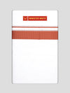Men's Cotton White Double Layered Dhoti with Rust Fancy Kara - Palakadan Mix