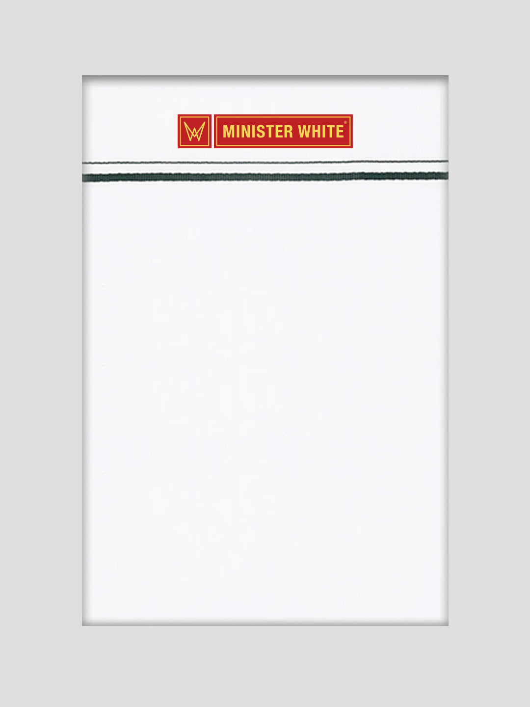 Men's Cotton White Double Layered Small Border Dhoti - Konark