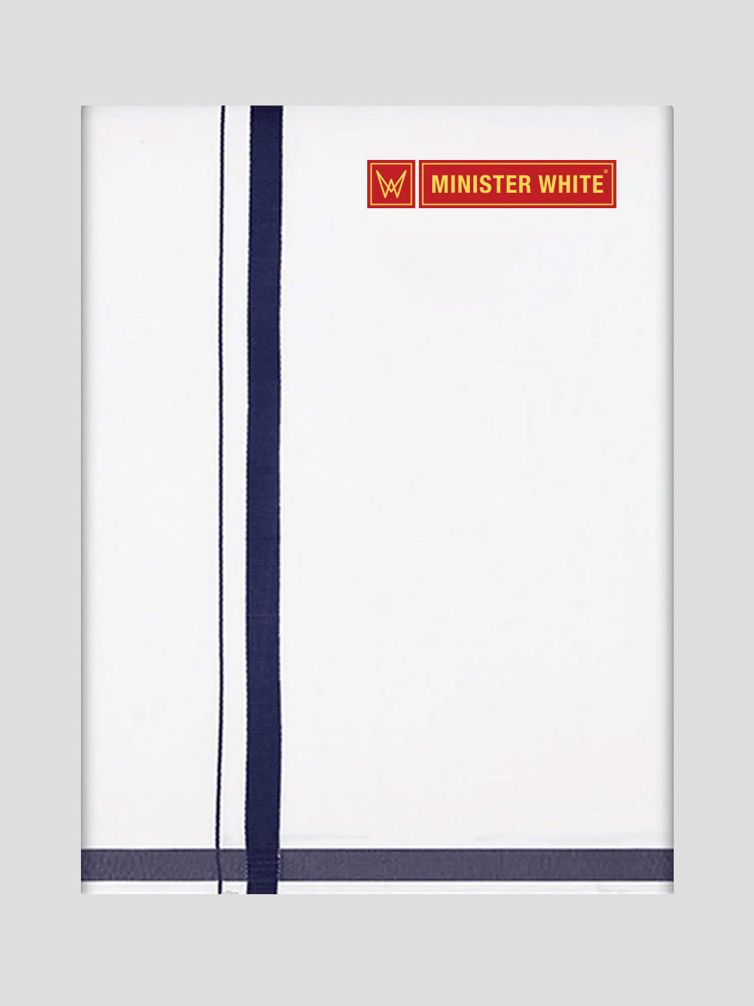 Men's Cotton White Double Layered with Big Border Dhoti - Delightful