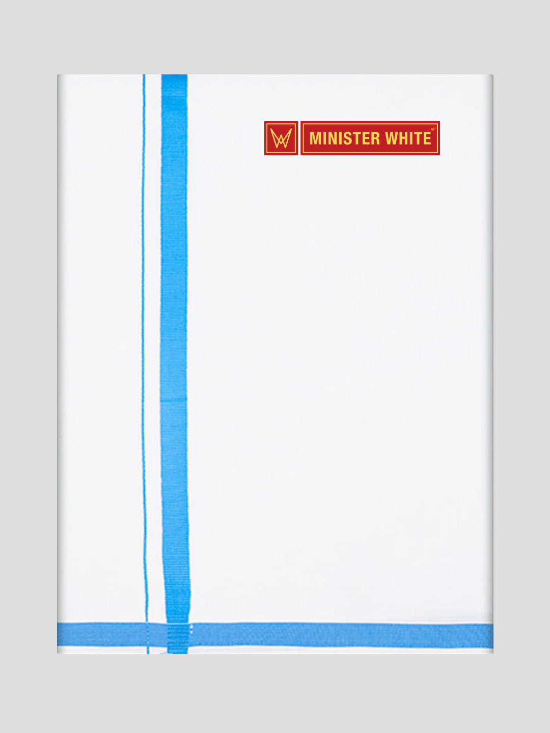 Men's Cotton White Double Layered with Big Border Dhoti - Manalan