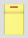 Men's Cotton Yellow Color Single Layered Dhoti with Assorted Border - Vintage