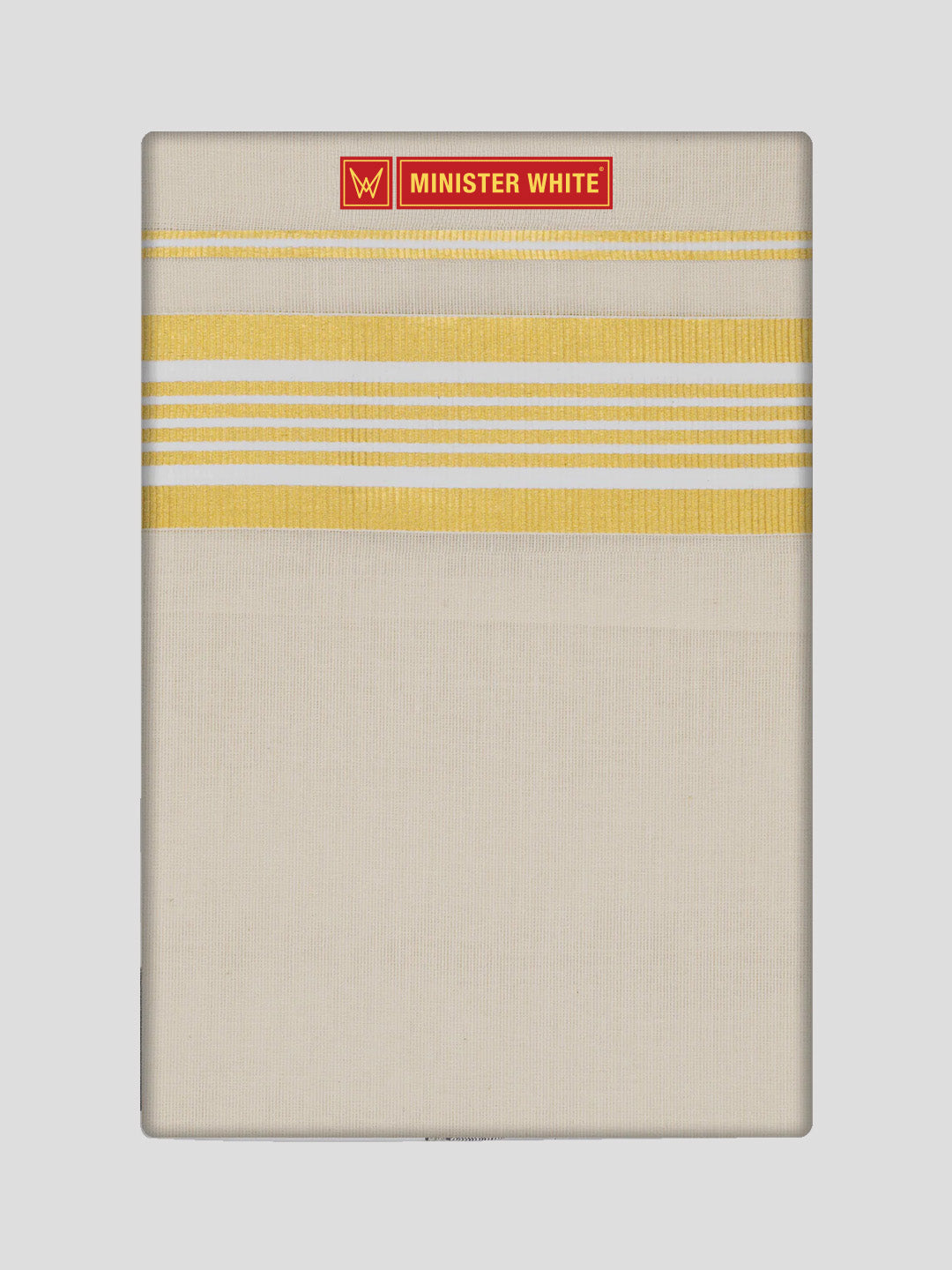 Men's Cream Cotton Kara Fancy Gold Jari Border Double Layer Dhoti Haridwar 82985