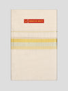 Men's Cream Cotton Kara Gold and Silver Jari Border Double Layer Dhoti Suryaputhri 10977