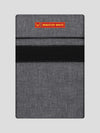 Men's Grey Cotton Single Layered Dhoti with Black Border Nimalan