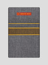 Men's Grey Cotton Single Layered Dhoti with Gold Border Nimalan