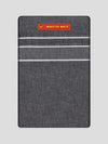 Men's Grey Cotton Single Layered Dhoti with White Border Nimalan