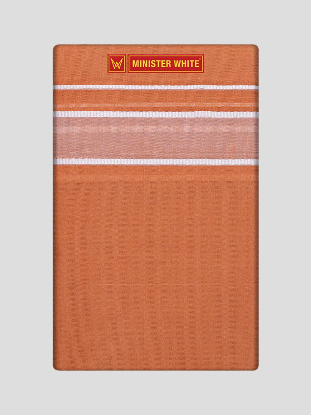 Men's Light Kavi Cotton Single Layered Dhoti with Assorted Border Pambavasa