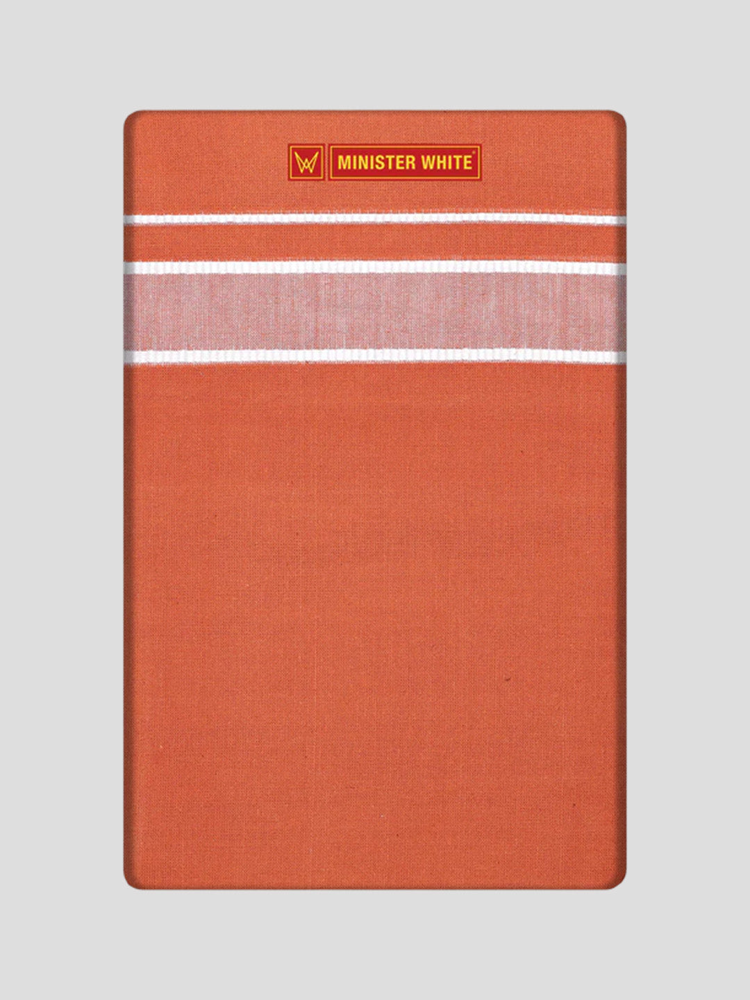 Men's Medium Kavi Cotton Single Layered Dhoti with Assorted Border Pambavasa