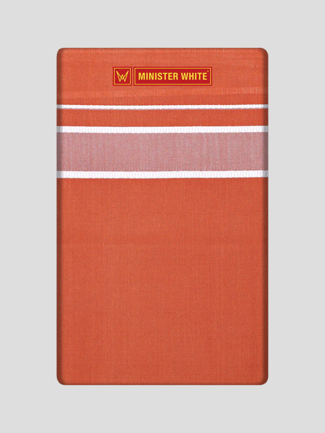 Men's Medium Kavi Cotton Single Layered Dhoti with Assorted Border Ponmala