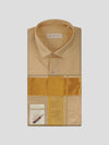 Men's Plain Art Silk Fawn Full Sleeves Shirt with 3