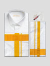 Men's Pure Silk Wedding White Shirt, Dhoti, Nerial with Belt Combo - Nesam 120K