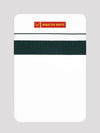 Men’s White Cotton Single Layer Dhoti with Bottle Green Fancy Border Janatha