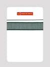 Men’s White Cotton Single Layer Dhoti with Bottle Green Fancy Border True Value