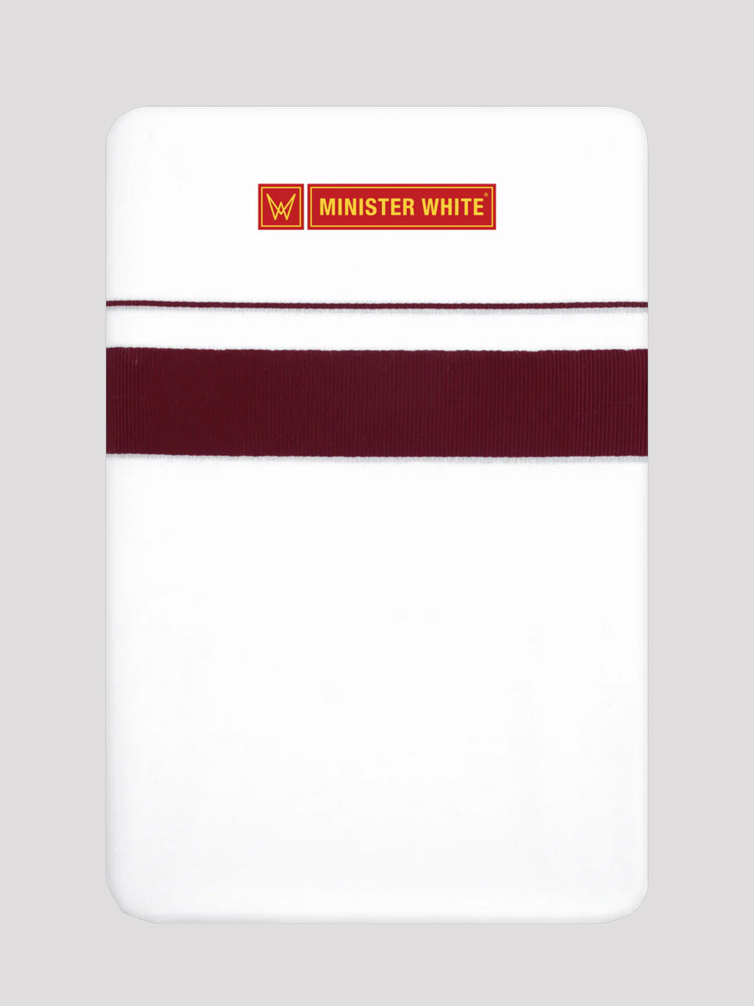 Men’s White Cotton Single Layer Dhoti with Burgundy Fancy Border Janatha