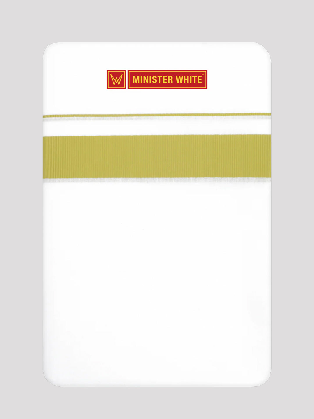 Men’s White Cotton Single Layer Dhoti with Grass Green Fancy Border Janatha