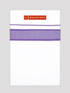 Men’s White Cotton Single Layer Dhoti with Lavender Fancy Border True Value