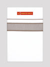 Men’s White Cotton Single Layer Dhoti with Light Brown Fancy Border True Value