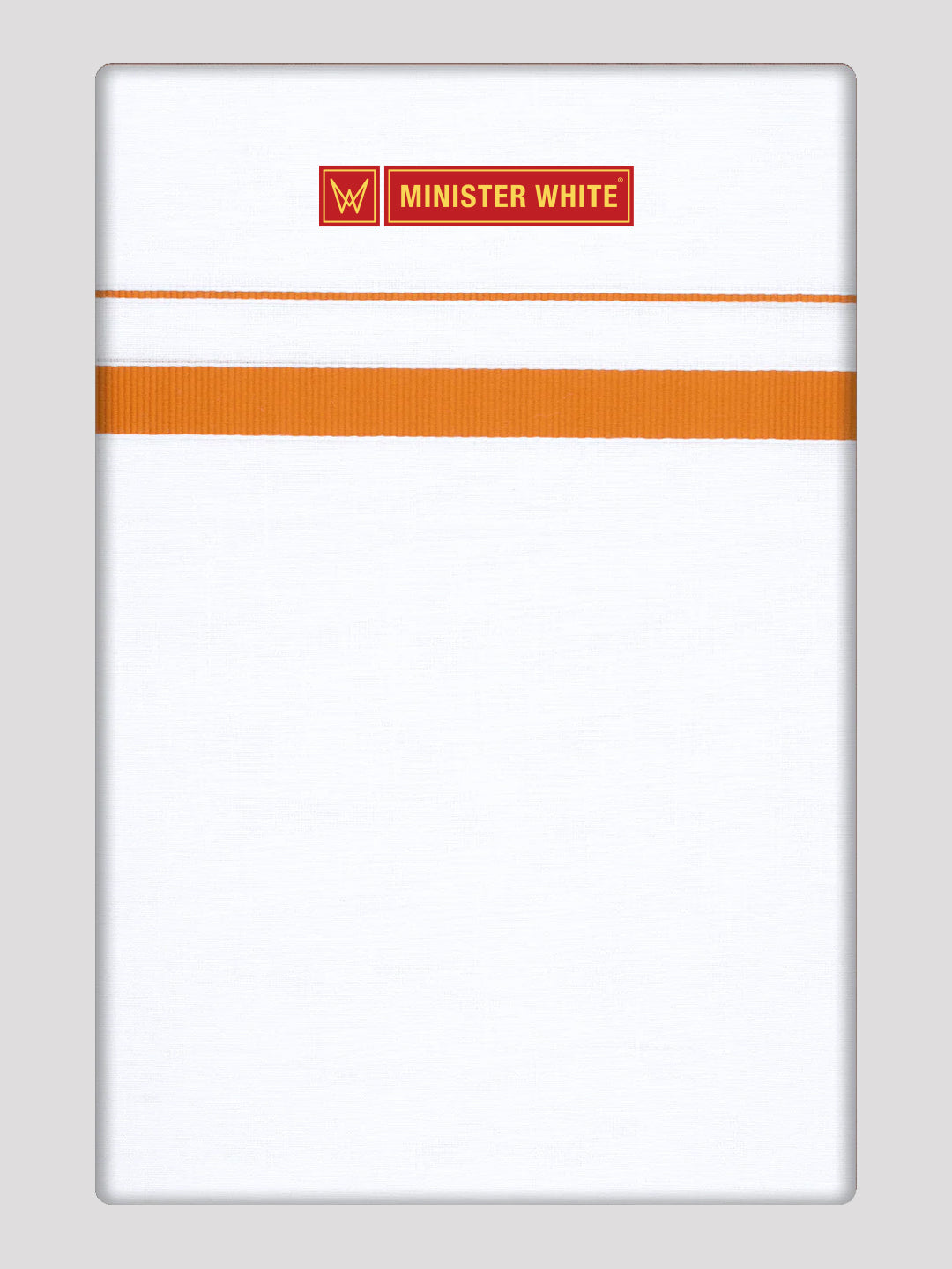 Men’s White Cotton Single Layer Dhoti with Light Mustard Fancy Border Sunrise