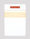 Men’s White Cotton Single Layer Dhoti with Light Yellow Fancy Border True Value