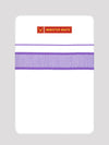 Men’s White Cotton Single Layer Dhoti with Lilac Fancy Border True Value