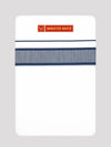 Men’s White Cotton Single Layer Dhoti with Navy Fancy Border True Value