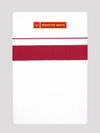 Men’s White Cotton Single Layer Dhoti with Red Fancy Border Janatha