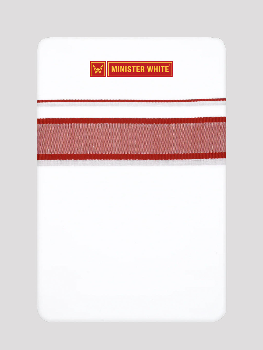 Men’s White Cotton Single Layer Dhoti with Rust Fancy Border True Value