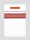 Men’s White Cotton Single Layer Dhoti with Rust Fancy Border True Value
