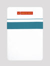 Men’s White Cotton Single Layer Dhoti with Teal Fancy Border Janatha