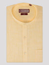 Men's Yellow Color Chinese Collar Regular Fit Full Sleeves Shirt Apex