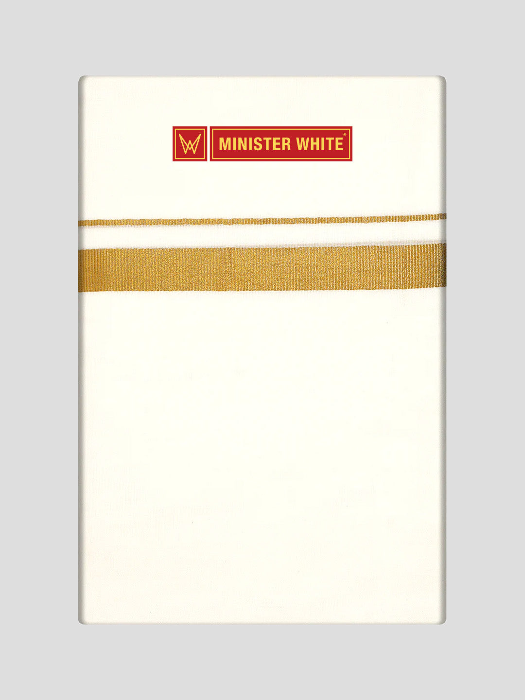 Mens Cotton Cream Double Layered Dhoti with 3 4 Gold Jari Border - Express