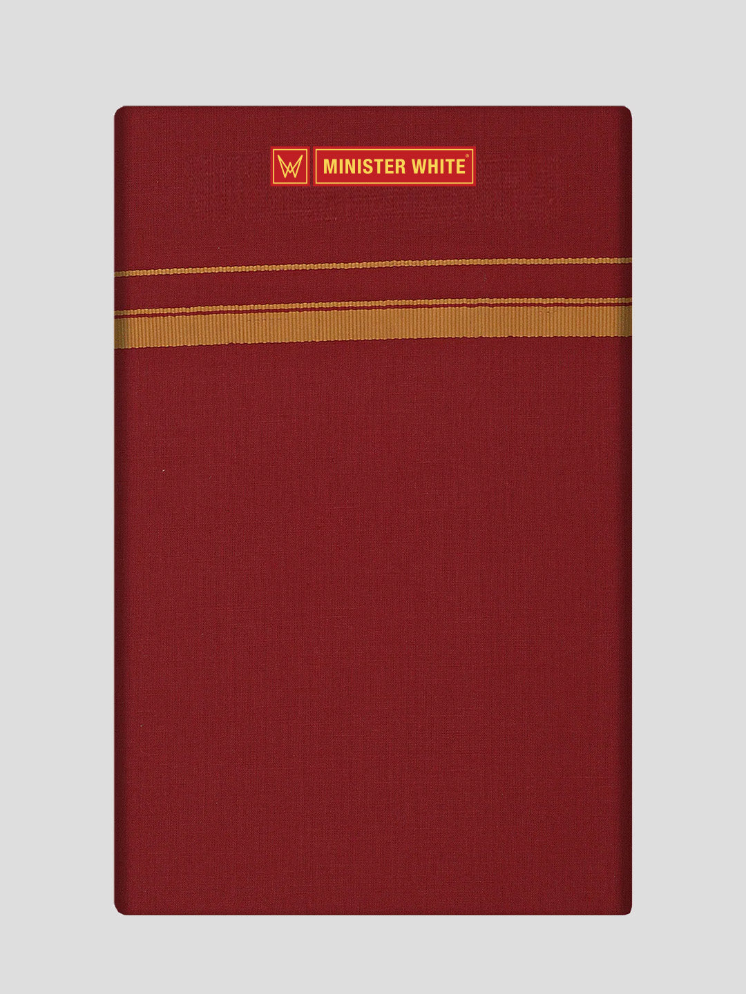 Men's Cotton Maroon Color Single Layered Dhoti with Assorted Border Harban