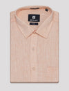 Mens Cotton Peach Colour Regular Fit Shirt Oura