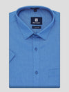 Mens Cotton Regular Fit Blue Colour Shirt Oxford