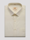 Mens Cotton Regular Fit Cream Colour Shirt  Muhurtham