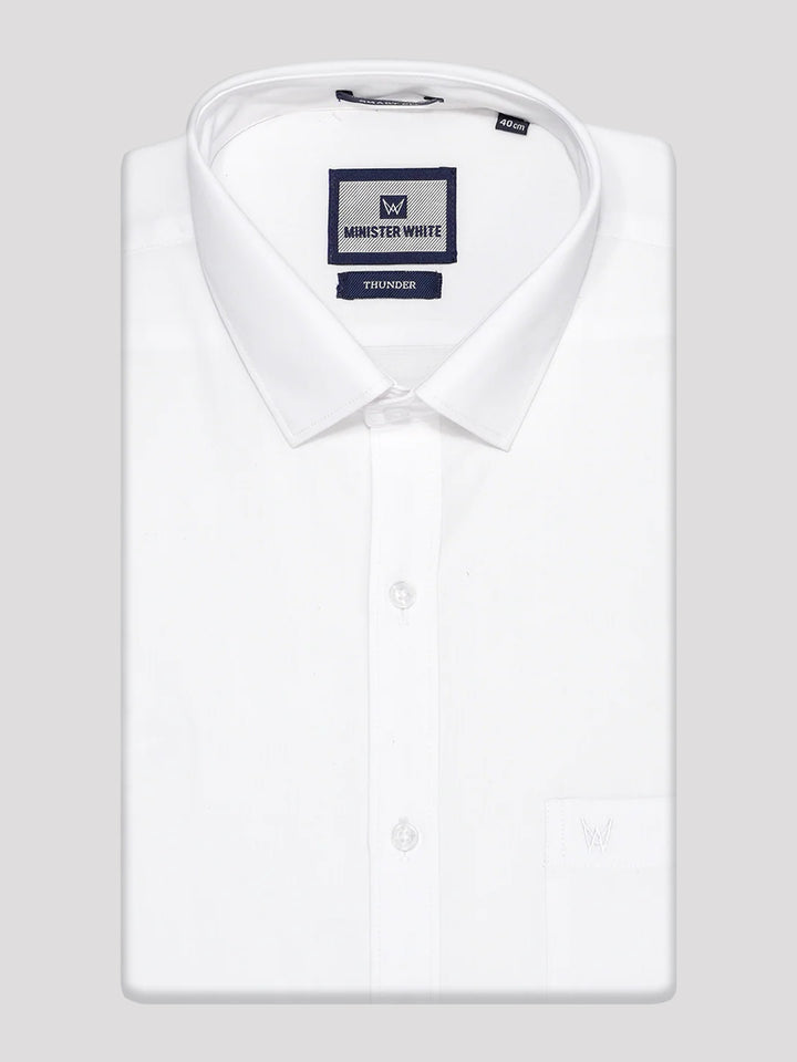 Men's Cotton Smart Fit White Shirt Thunder