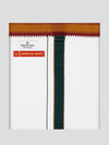 Mens Cotton White Colour Single Layered with Myilkhgan Border Flexi Dhoti - Agnimitra