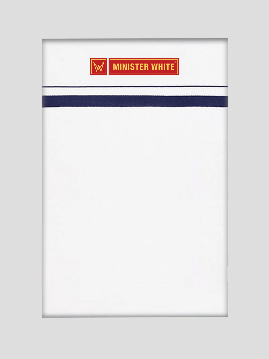 Mens Cotton White Double Layered Big Border Dhoti - Alpha