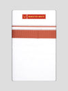 Mens Cotton White Double Layered Dhoti with Brown Fancy Kara - Palakadan