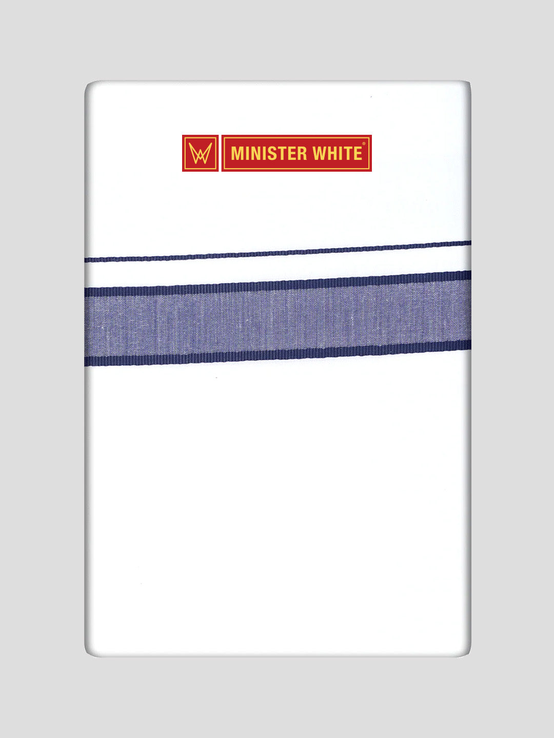 Mens Cotton White Double Layered Dhoti with Fancy Kara - Malabar Star Mix