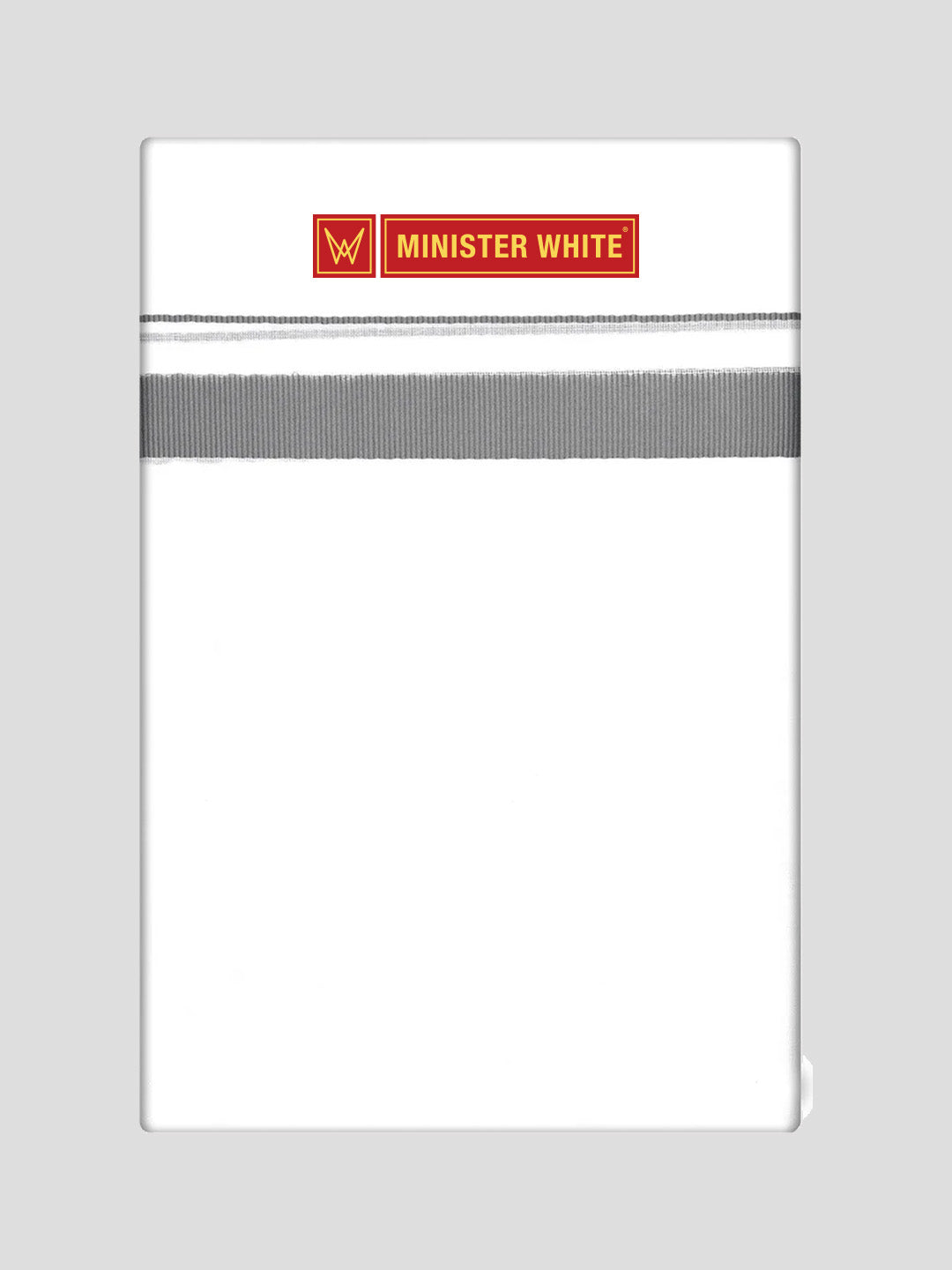 Mens Cotton White Double Layered Dhoti with Fancy Kara - Palakadan Mix