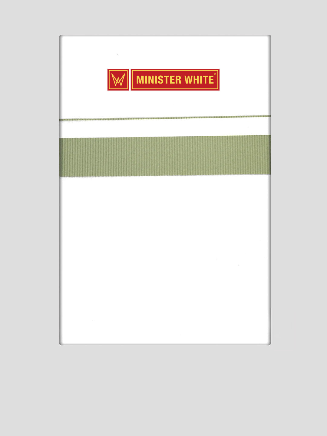 Mens Cotton White Double Layered Dhoti with Leaf Green Fancy Kara - Palakadan