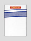 Mens Cotton White Double Layered Dhoti with Royal Blue Fancy Kara- Empuran