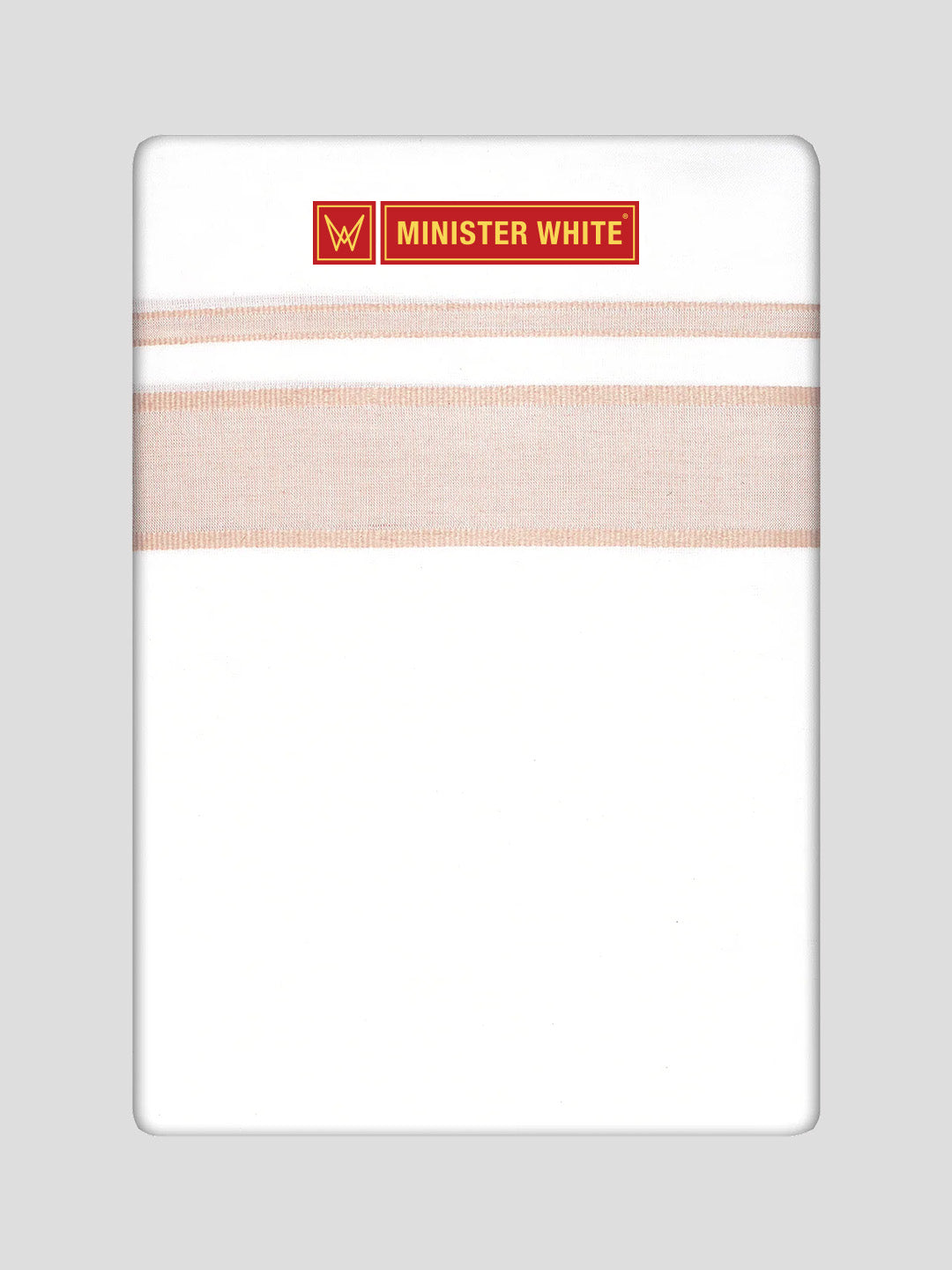 Mens Cotton White Double Layered Dhoti with Sandal Fancy Kara - Empuran