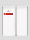 Mens Cotton White Double Layered Flexi Dhoti with Silver Jari Border - Adventure Dbl